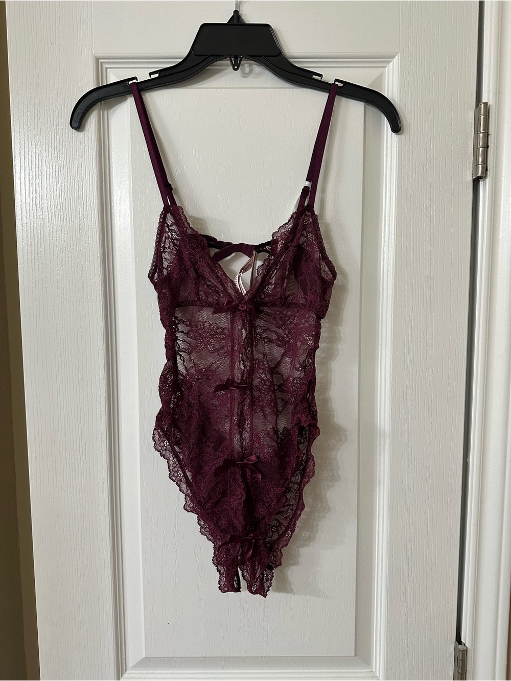 Victoria's Secret Plum Lace Sheer Teddy